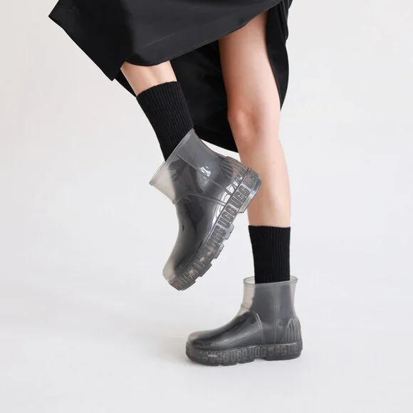 NEW UGG Drizlita Waterproof Rain Boots clear in black for women 252